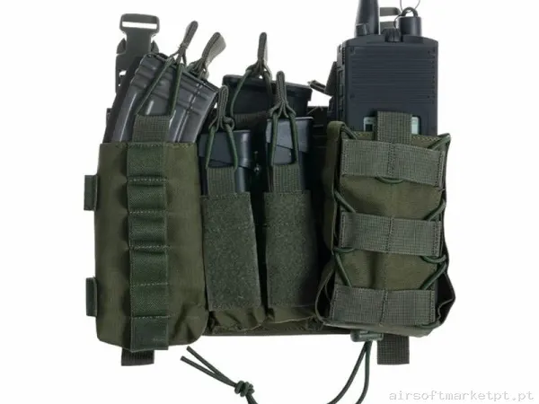 Painel Frontal Delta Tactics Force Mk1 Destacável verde od — Coletes & Rigs — Airsoft Market PT