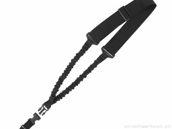 Correia Tática 1 Ponto Warrior Assault Single Point Bungee Sling H&K Hook preta — Gear Táctico — Airsoft Market PT