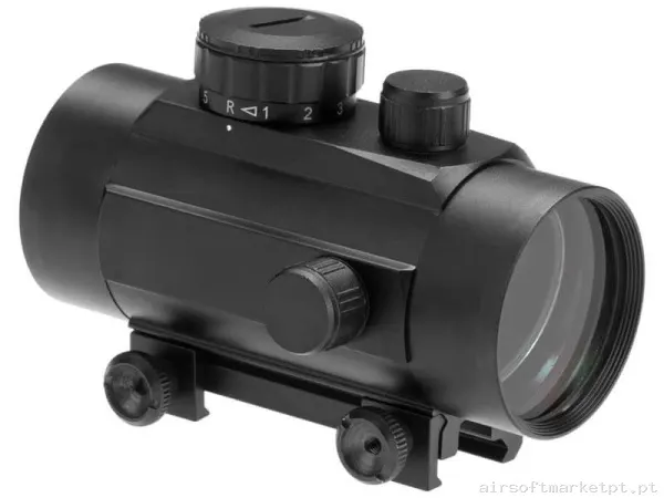 Mira Ponto Vermelho 1x40 Aim-O Red Dot Sight negra — Miras & Ópticas — Airsoft Market PT