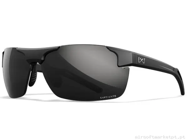 Óculos Wiley X Prime Captivate Ahumado Polarizado Pretos — Proteção Ocular & Facial — Airsoft Market PT