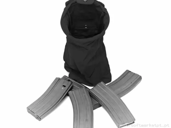 Pouch Bolsa Descarga Enrollable Warrior Assault Slimline Folding Dump Pouch negro — Coletes & Rigs — Airsoft Market PT