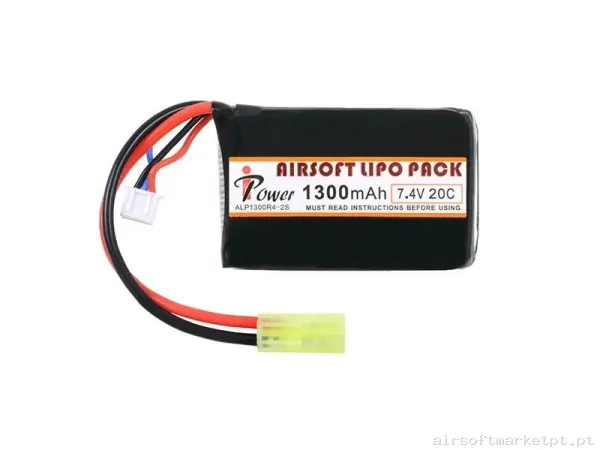 BATERÍA LIPO MINI 7.4 V 1300 MAH 20C-40C — Baterias & Carregadores — Airsoft Market PT