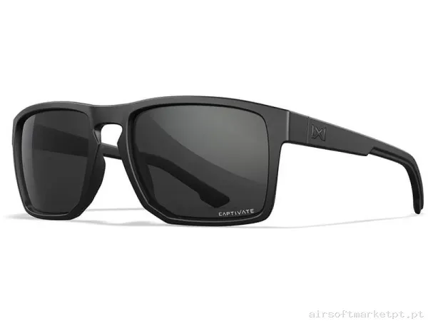 Óculos Wiley X Founder Captivate Fumê Pretos — Proteção Ocular & Facial — Airsoft Market PT