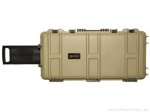 Maleta Rígida Porta Fusis Nuprol 75 Cm Waterproof Briefcase Pre-Cut Foam tan — Sacos & Mochilas — Airsoft Market PT
