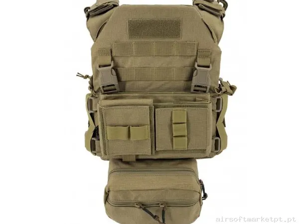 Chaleco MPC Conquer Full Set Tan — Coletes & Rigs — Airsoft Market PT