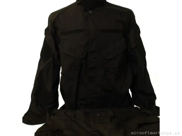 Uniforme Negro Rip Stop - L — Vestuário (Fardas) — Airsoft Market PT