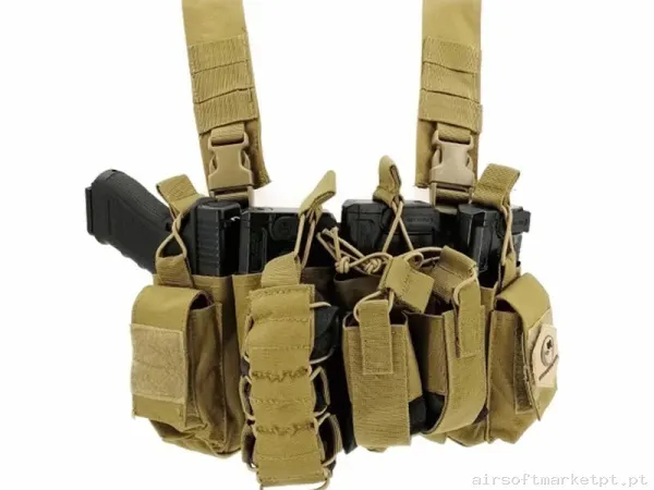 Chest Rig Combat Tan — Coletes & Rigs — Airsoft Market PT