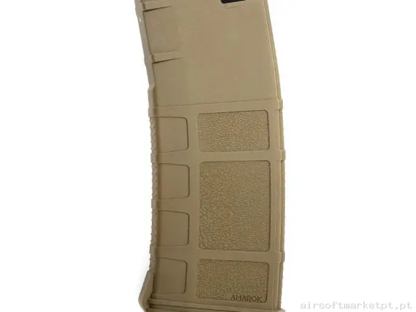 Magazine Réplica Midcap M4 Amarok Fast Feed B8 Polimero 250 Bbs tan — Carregadores / Magazines — Airsoft Market PT