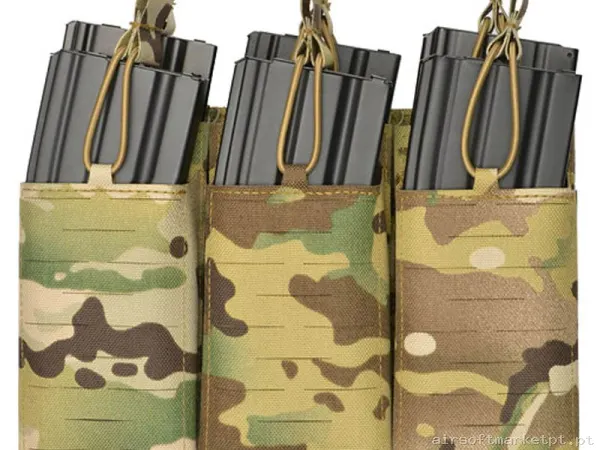 Pouch Magazine Pouch Sextuple M4/Ak Oem Láser Cut Estilo multicam — Coletes & Rigs — Airsoft Market PT