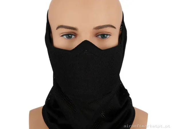 Máscara de Proteção Balaclava Cygnus Armory Face Warrior Defender preta — Proteção Ocular & Facial — Airsoft Market PT