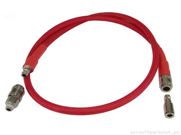 HPA Linha Eu Balystik Deluxe Remote Line para Regulador HPA vermelho — HPA & Linhas — Airsoft Market PT
