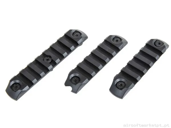 Set de 3 Railes para M-LOK Polimero Specna Arms Negro — Peças Internas (AEG) — Airsoft Market PT