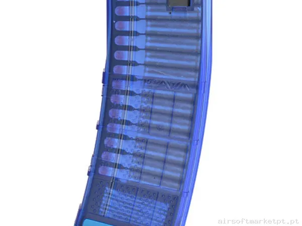 Magazine Réplica Midcap M4 Cyma Lancer L5awm Polímero 180 Bbs azul (.300blk) — Carregadores / Magazines — Airsoft Market PT