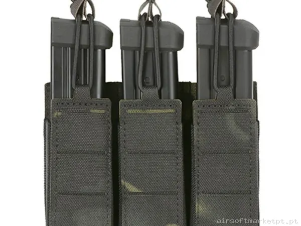 Pouch Magazine Pouch Triplo Pistola Oem Corte a Laser Estilo multicam Black — Carregadores / Magazines — Airsoft Market PT
