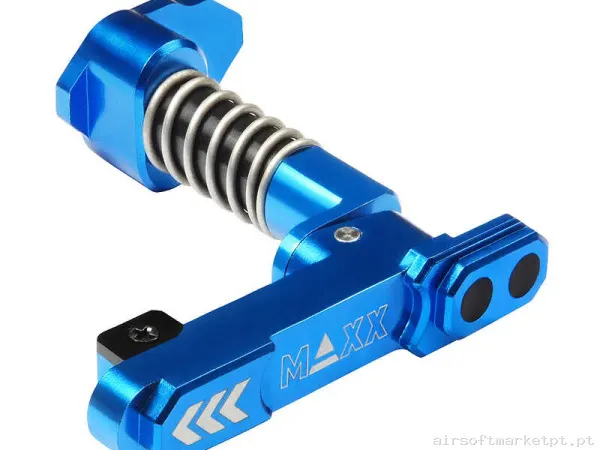Externo Retentor de Magazine M4 Ambidestro Maxx Modelo Estilo B azul — Acessórios & Componentes — Airsoft Market PT