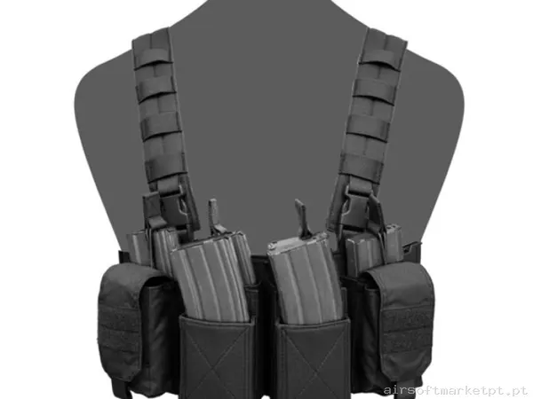 Colete Chest Rig Warrior Assault Pathfinder preto — Coletes & Rigs — Airsoft Market PT