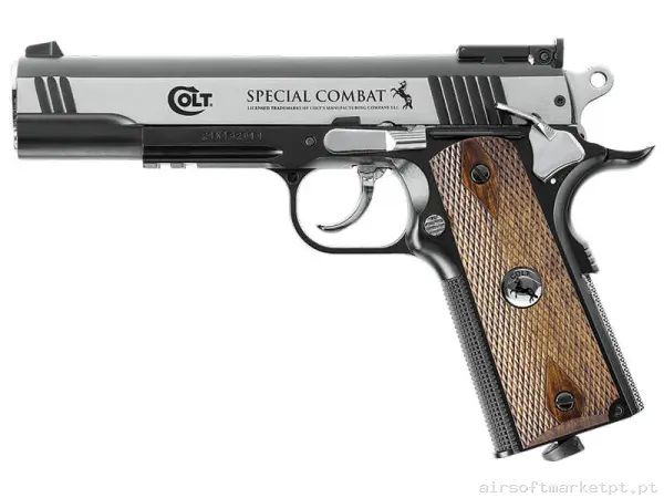 Airgun CO2 4.5mm Pistola Umarex Colt Special Combat Classic Prata — Pistolas — Airsoft Market PT