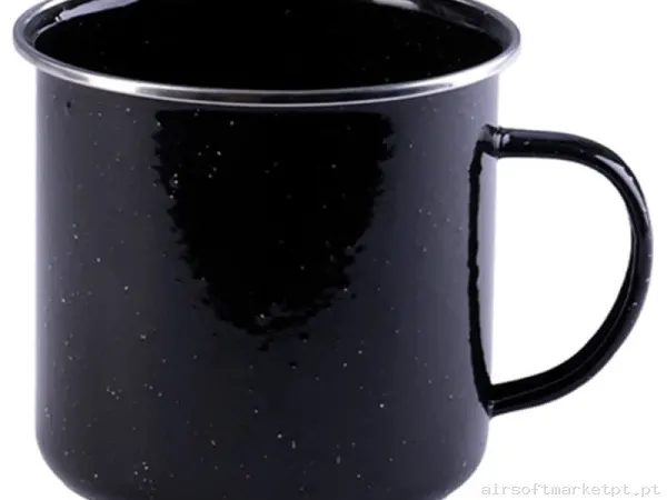 Taza Mil-Tec Western Cup Enamelled 350ml negra — Outros — Airsoft Market PT