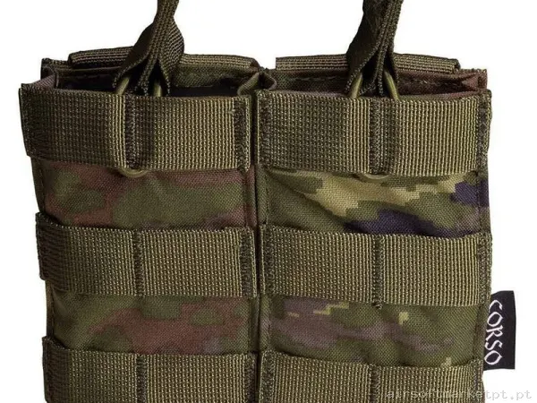 Pouch Corso Cargador M4 Doble Dagger Pixelado Boscoso — Coletes & Rigs — Airsoft Market PT