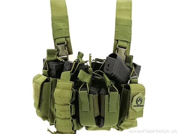 Colete Chest Rig Oem M4 Standard verde od — Coletes & Rigs — Airsoft Market PT