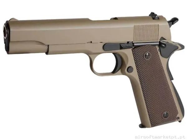 Réplica GBB Pistola 1911 Golden Eagle A1 Clássica tan — Pistolas — Airsoft Market PT