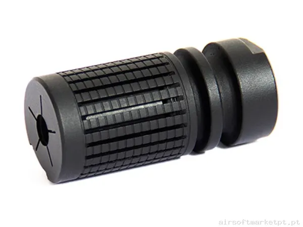 Externo Quebra-chamas Evolution CNC Steel Knight Flash Hider negra — Acessórios & Componentes — Airsoft Market PT