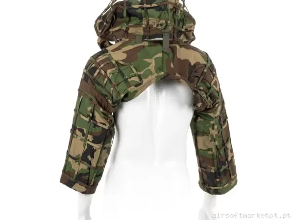 Ghillie Invader Gear Sniper Bolero Plain Woodland — Vestuário (Fardas) — Airsoft Market PT