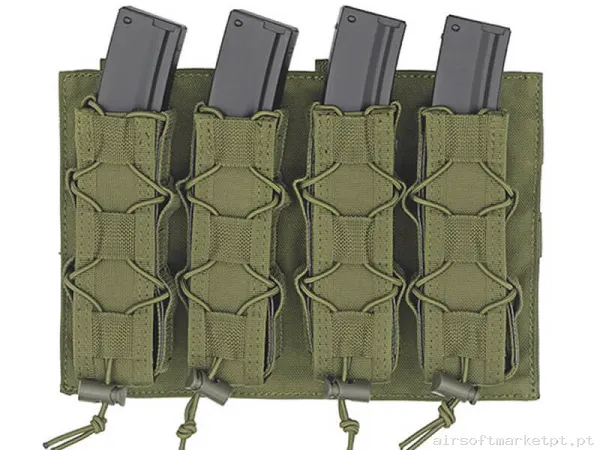 Pouch Magazine Pouch Cuádruple Mp5 Oem Panel MOLLE verde od — Coletes & Rigs — Airsoft Market PT