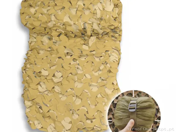 Rede de Camuflagem Camo Systems 3x2.4m Deserto — Gear Táctico — Airsoft Market PT