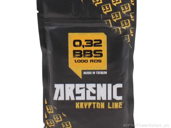 Bolas Arsenic Krypton 0.32g 1000 Bbs Blanca — Munição (BBs) — Airsoft Market PT