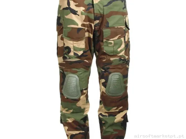 Calça de Combate Delta Tactics Woodland — Vestuário (Fardas) — Airsoft Market PT