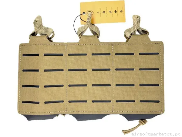 Pouch Portacargador Triple M4 Conquer Corte Láser Tan — Coletes & Rigs — Airsoft Market PT