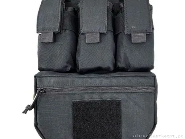 Painel Traseiro Sixmm S1 preto — Coletes & Rigs — Airsoft Market PT