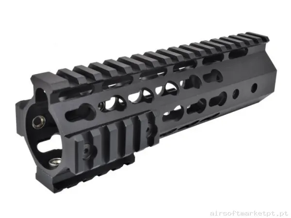 Externo Quebra-chamas Keymod Js Tactical Slim 7" negro — Acessórios & Componentes — Airsoft Market PT