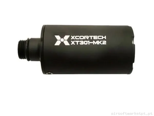 SILENCIADOR TRAZADOR XCORTECH XT301 MK2 UV NEGRO (ESPECIAL BBS ROJAS) — Lanternas & Lasers — Airsoft Market PT