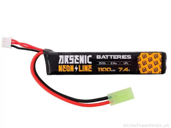 Batería Lipo Arsenic 7.4V 1100 Mah 25-50C Tamiya — Baterias & Carregadores — Airsoft Market PT