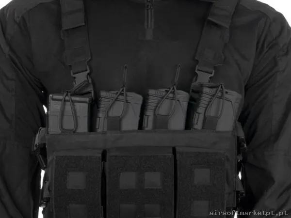Colete Chest Rig Delta Tactics Force Mk2 preto — Coletes & Rigs — Airsoft Market PT