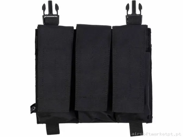 Pouch Magazine Pouch Triplo M4 Delta Tactics Force Solapa Detachable preto — Coletes & Rigs — Airsoft Market PT