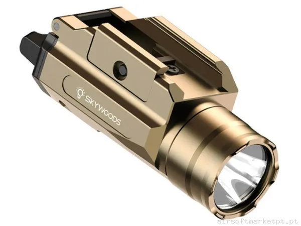 LINTERNA PARA PISTOLA SKYWOODS BLIZZARD 1020 LUMENES TAN — Lanternas & Lasers — Airsoft Market PT