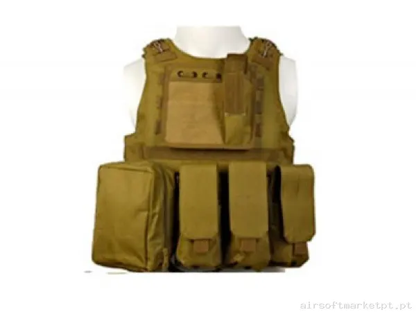 Colete Tatico Molle USMC Tan — Vestuário (Fardas) — Airsoft Market PT