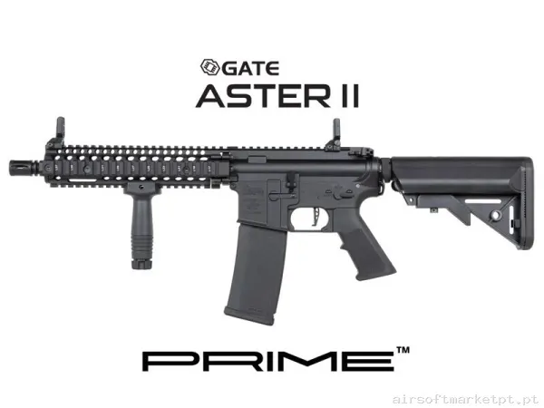RÉPLICA AEG MK18 DANIEL DEFENSE SA-P19 PRIME ASTER II MOTOR BRUSHLESS SPECNA ARMS NEGRA — Rifles de Assalto (AR/M4/AK) — Airsoft Market PT