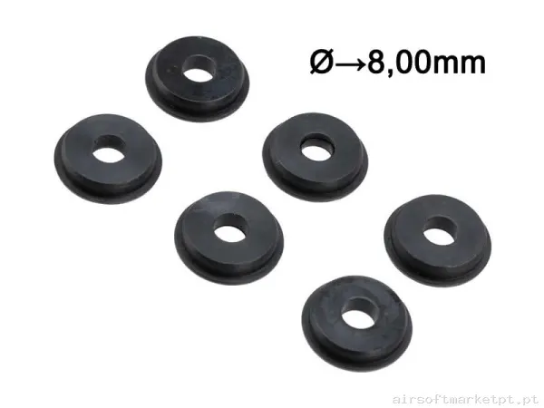 Conjunto Interno de Rolamentos Lisos 8mm Retroarms Baixo Perfil Buchas Pacote 6u — Peças Internas (AEG) — Airsoft Market PT
