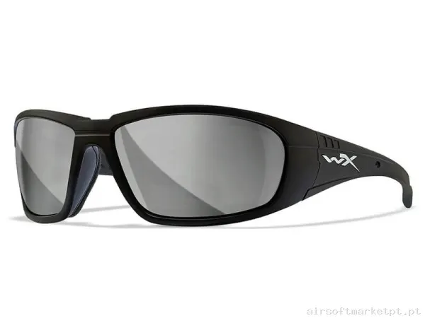 Óculos Wiley X Boss cinza esfumaçado pretos — Proteção Ocular & Facial — Airsoft Market PT