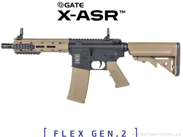 Réplica Specna Arms SA-F14 Flex Gen2 X-ASR Negro Tan — Rifles de Assalto (AR/M4/AK) — Airsoft Market PT