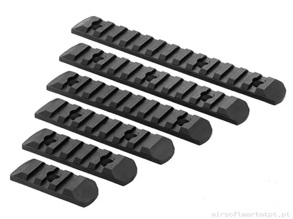 Externo Trilho Keymod/M-Lok Oem negro Pack 6u — Acessórios & Componentes — Airsoft Market PT