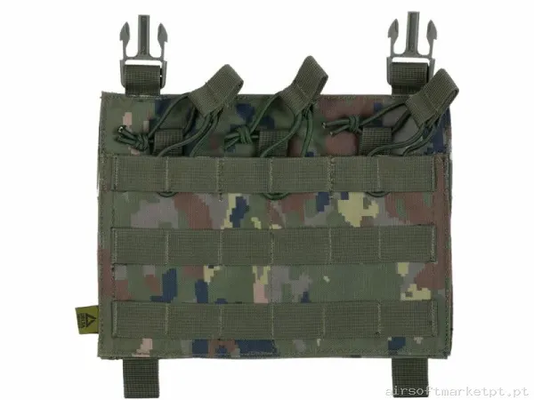Pouch Magazine Pouch Triplo M4 Delta Tactics Force Top Aberto Detalhado Boscoso Pixelado — Coletes & Rigs — Airsoft Market PT