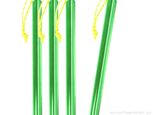 Piquetas de Alumínio Helikon-Tex Tarp Stakes verde (Pack 4) — Outros — Airsoft Market PT
