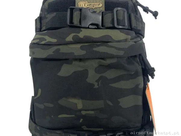 Mochila Tática MOLLE Conquer Backpack Estilo multicam Black — Sacos & Mochilas — Airsoft Market PT