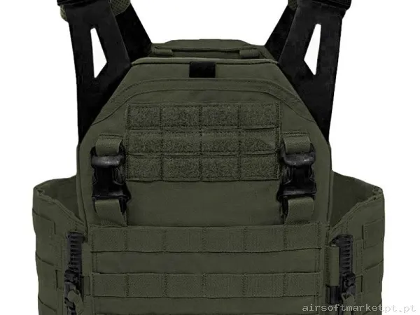 CHALECO LPC PORTA PLACAS WARRIOR ASSAULT LOW PROFILE CARRIER V1 VERDE OD — Coletes & Rigs — Airsoft Market PT
