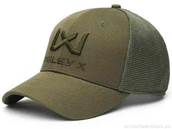 Boné de Beisebol Wiley X Logo Trucker Cap verde od/Verde od — Proteção Ocular & Facial — Airsoft Market PT